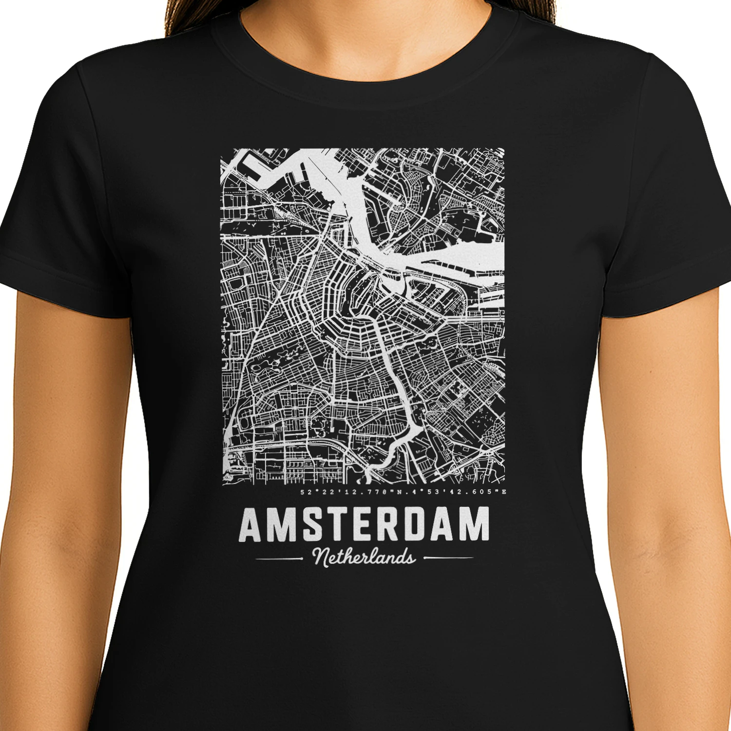 Amsterdam mapAmsterdam Stadskaart Wanddecoratie – Minimalistische Amsterdam Plattegrond Poster, Nederland Kaart Decor, Moderne City Map Kunst, Reis Cadeau