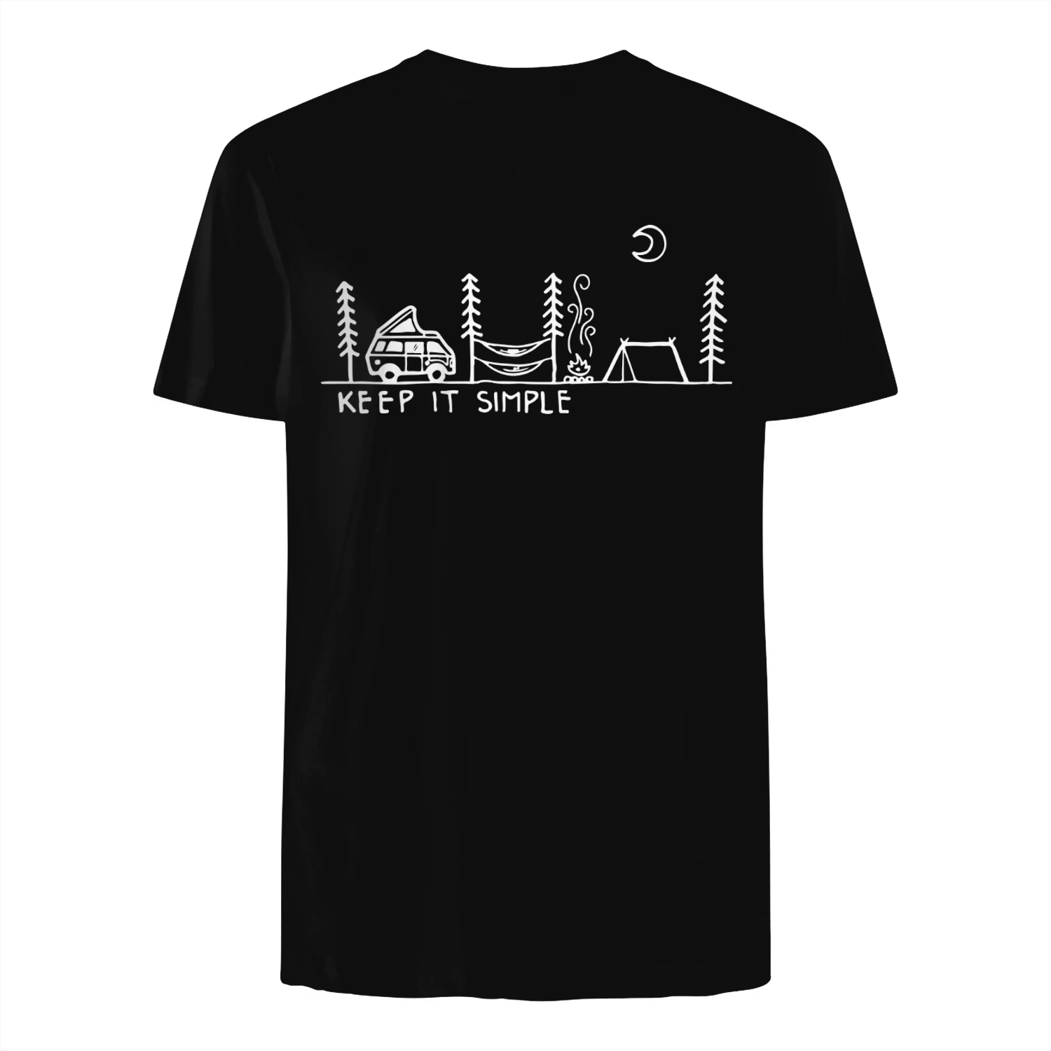 Minimalist Van Life & Camping Line Art Nature Inspired "Keep It Simple" Adventure