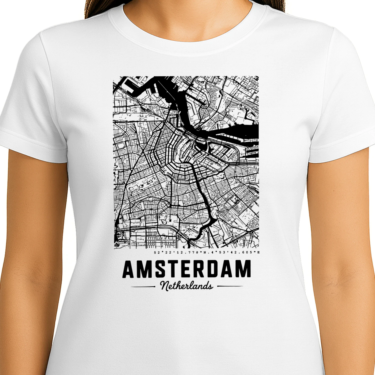 Amsterdam mapAmsterdam Stadskaart Wanddecoratie – Minimalistische Amsterdam Plattegrond Poster, Nederland Kaart Decor, Moderne City Map Kunst, Reis Cadeau