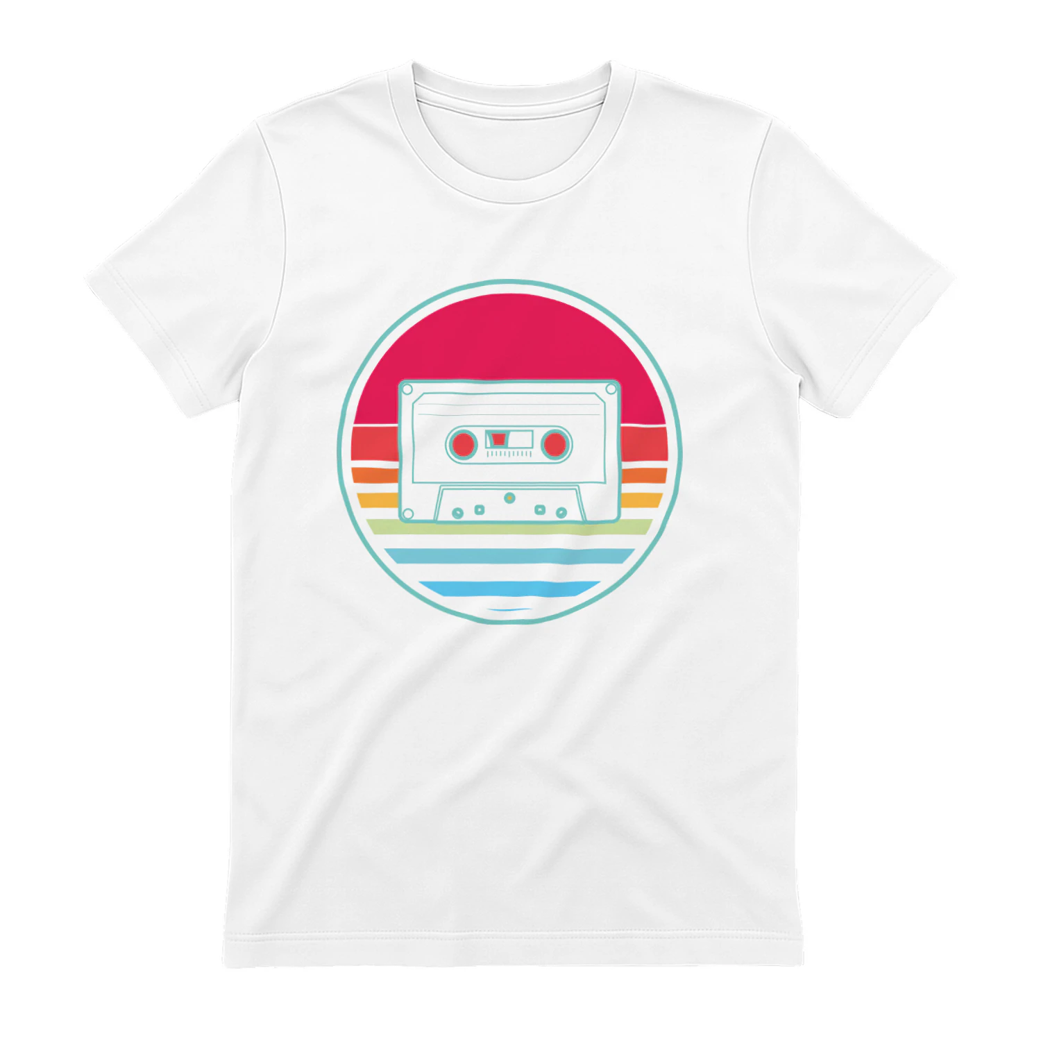 Retro Cassette Synthwave Sunset
