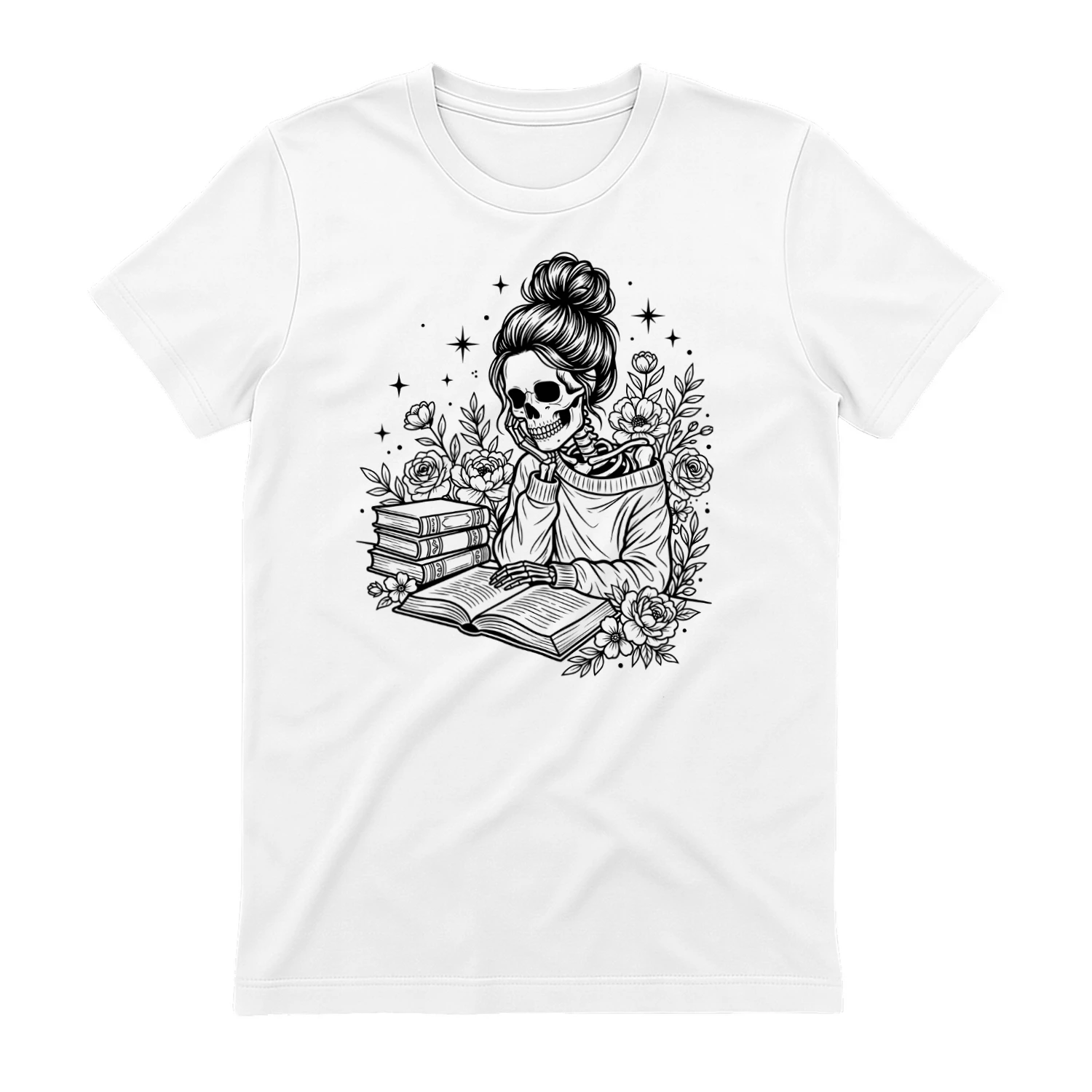 Skeleton Floral Reading