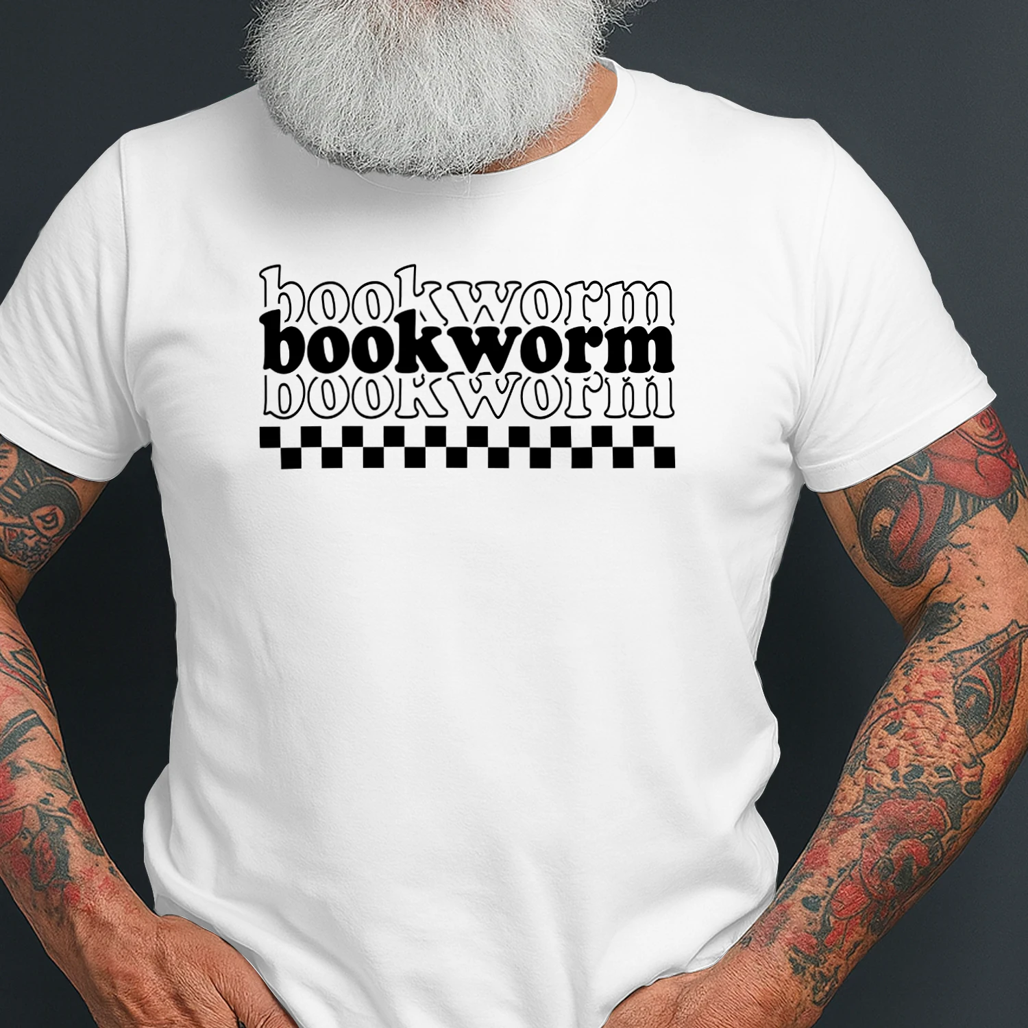 Bookworm Retro Checkered