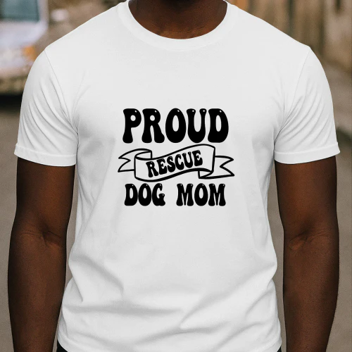 Proud Rescue Dog Mom RETRO