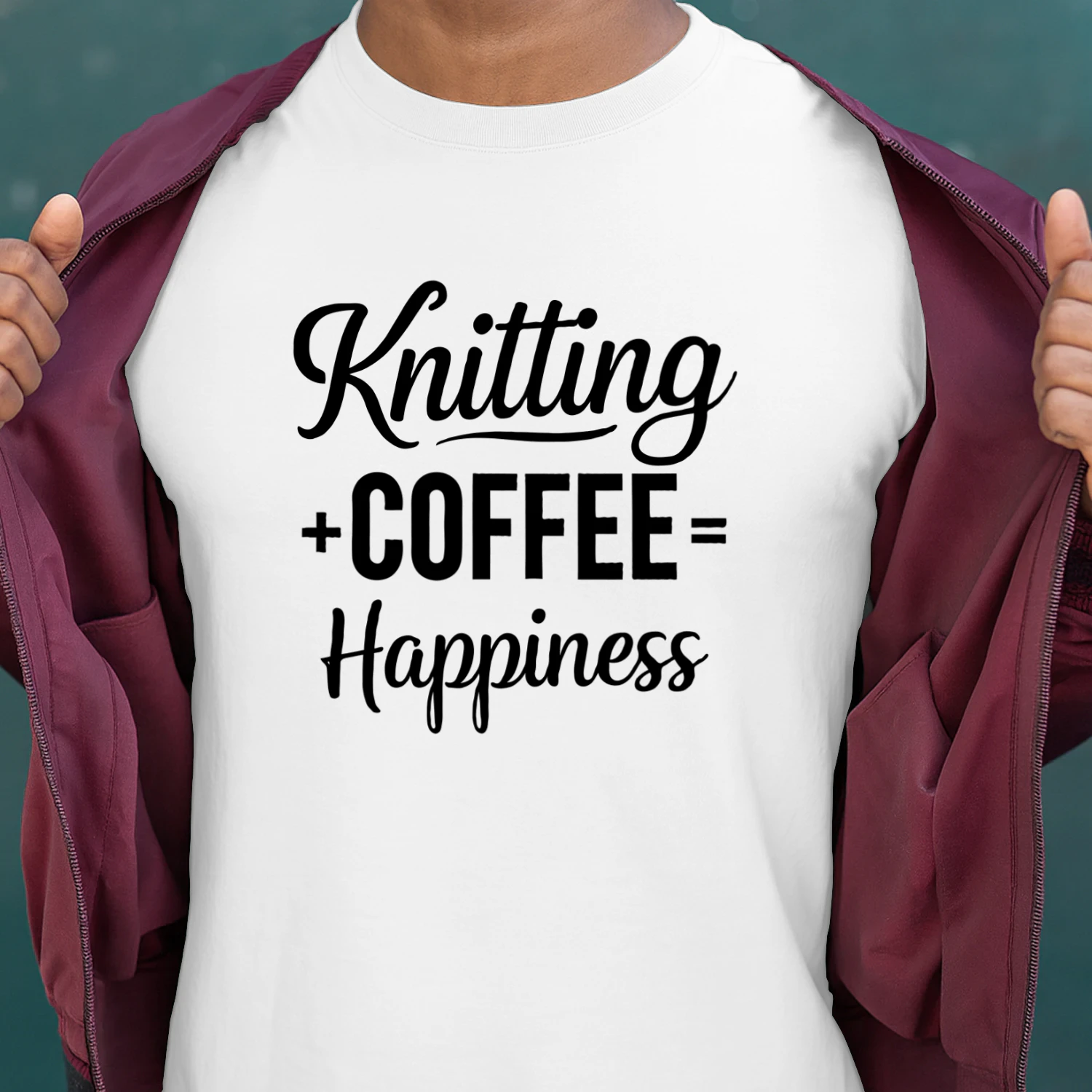 Knitting and Coffee Happiness