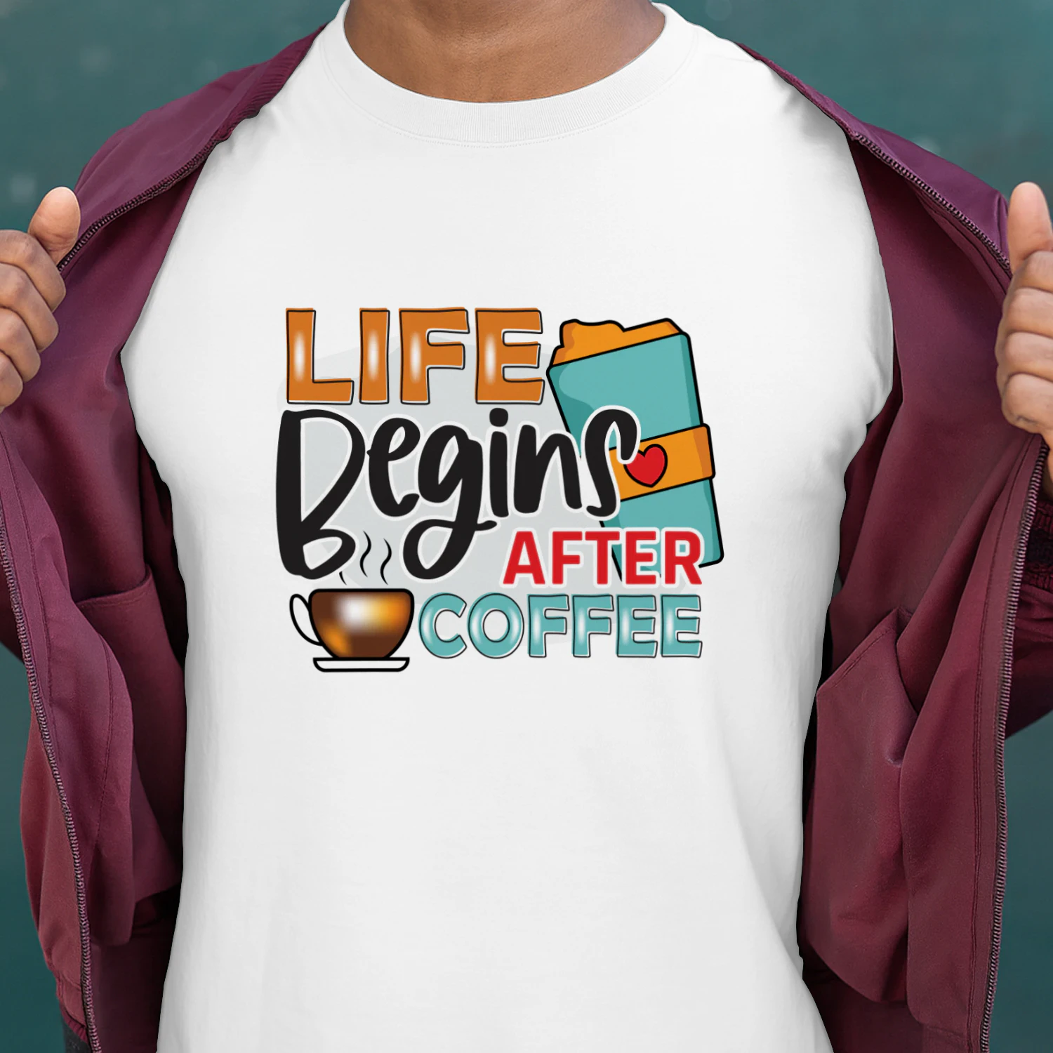 Life Begins After Coffee (Orange)