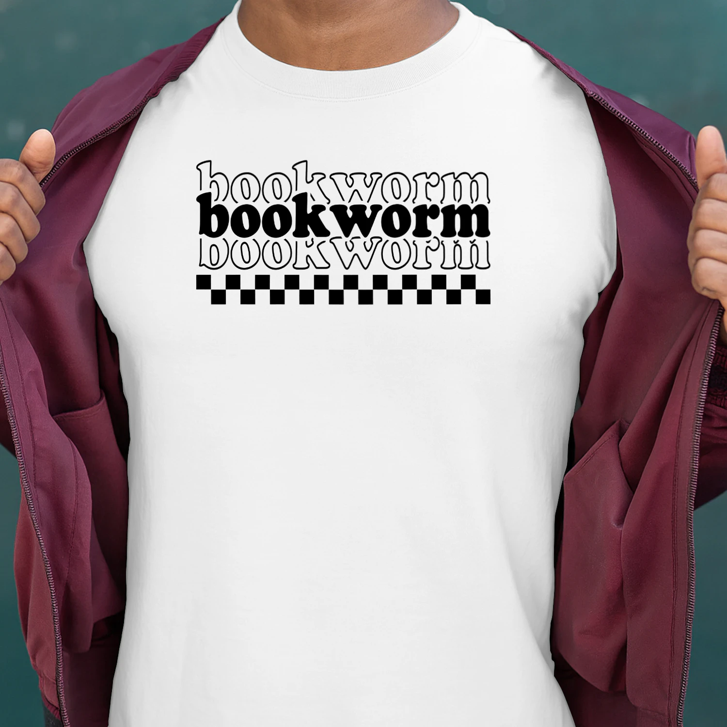 Bookworm Retro Checkered
