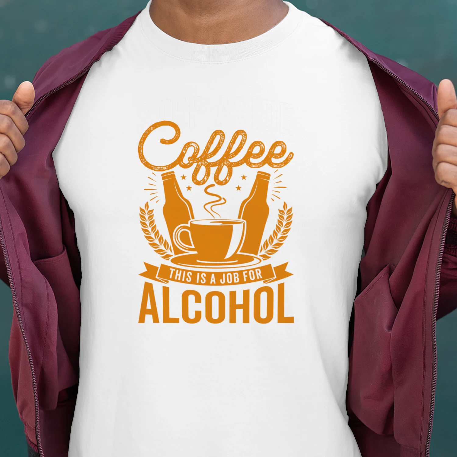 Step Coffee Typography Vector
