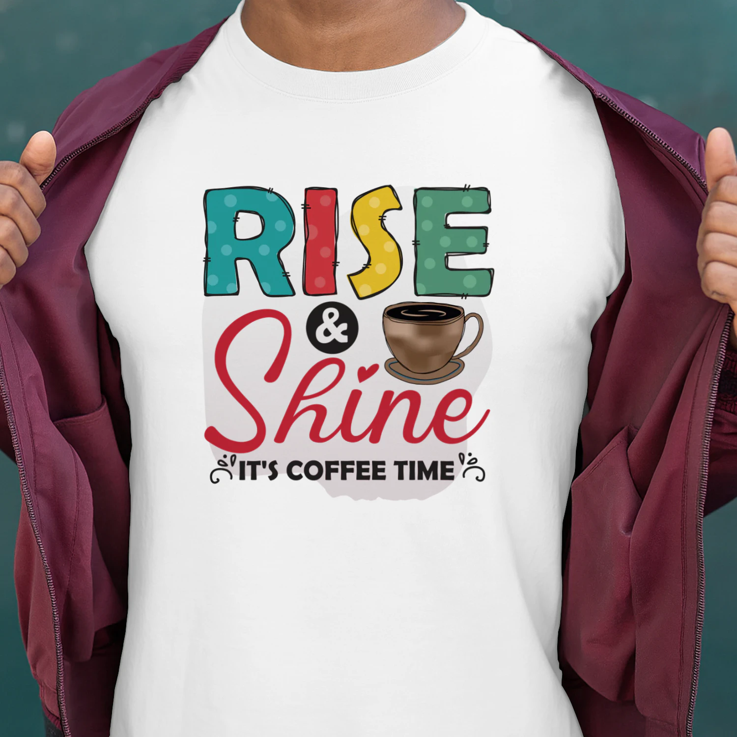 Rise & Shine It's Coffee Time (Orange)
