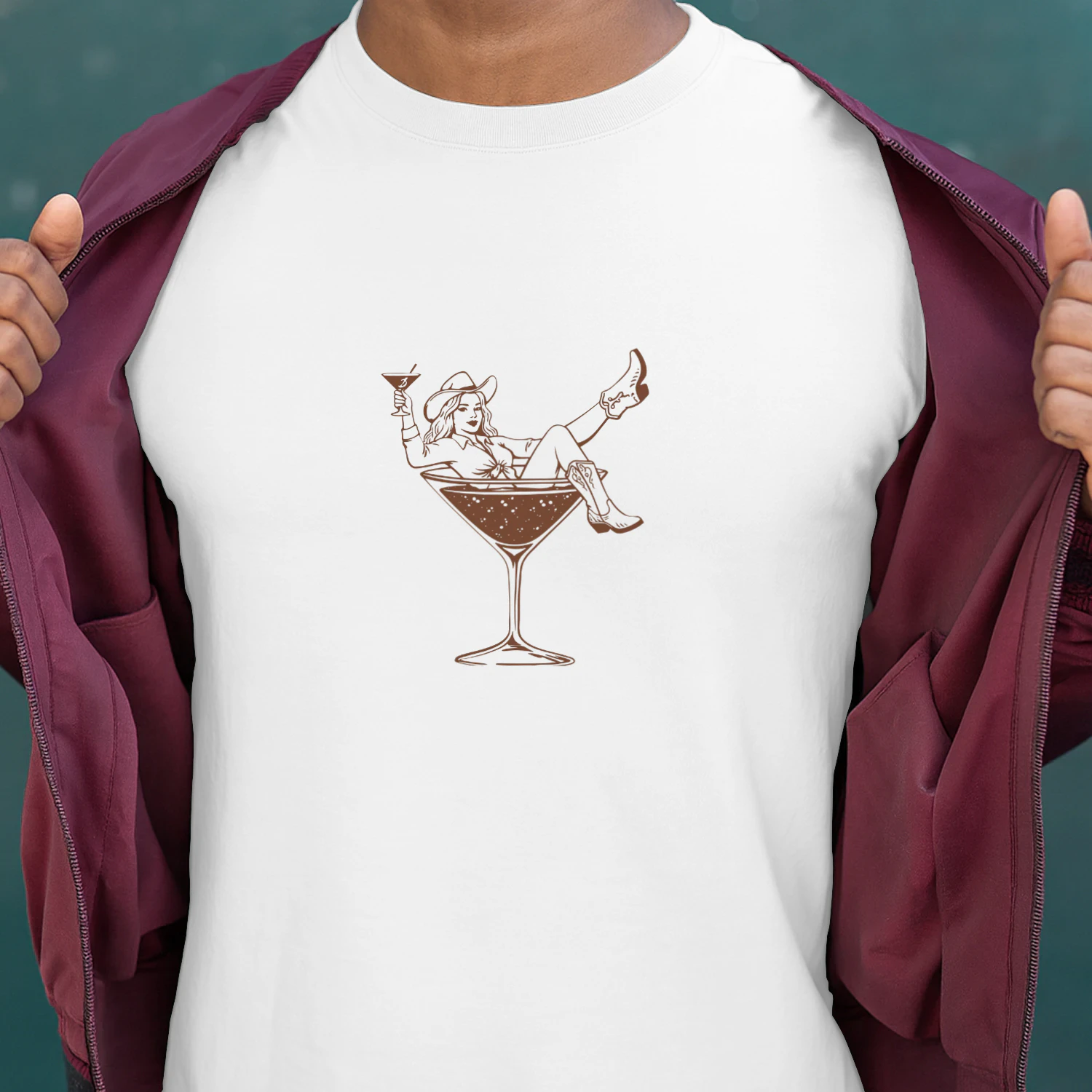 Cowgirl Martini Glass