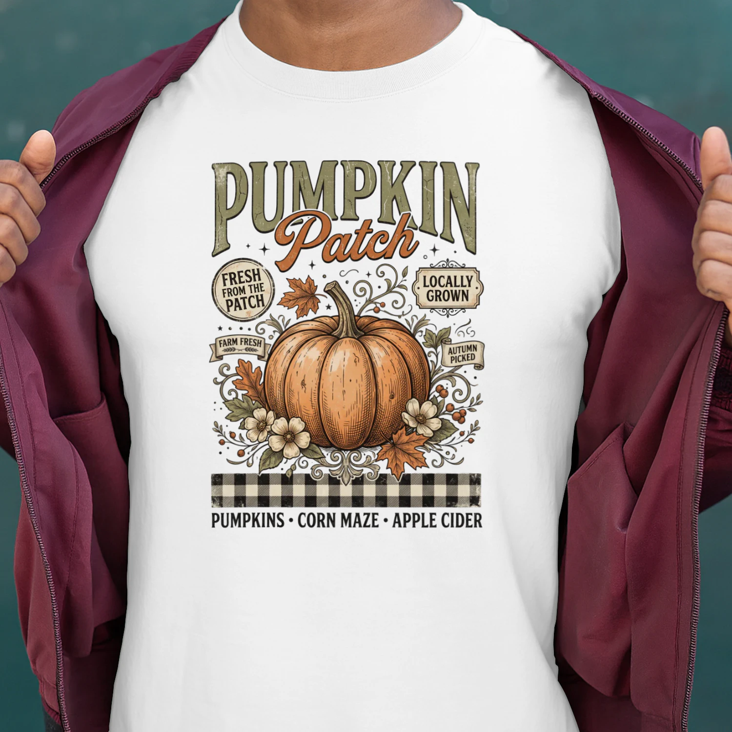 Retro Pumpkin Patch Autumn