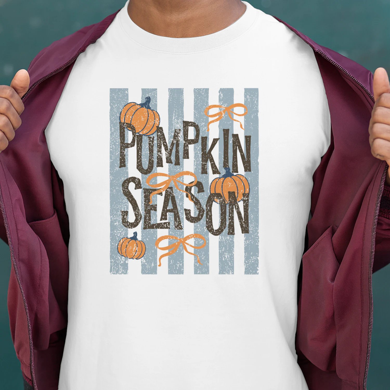 Pumpkin Season Fall Striped