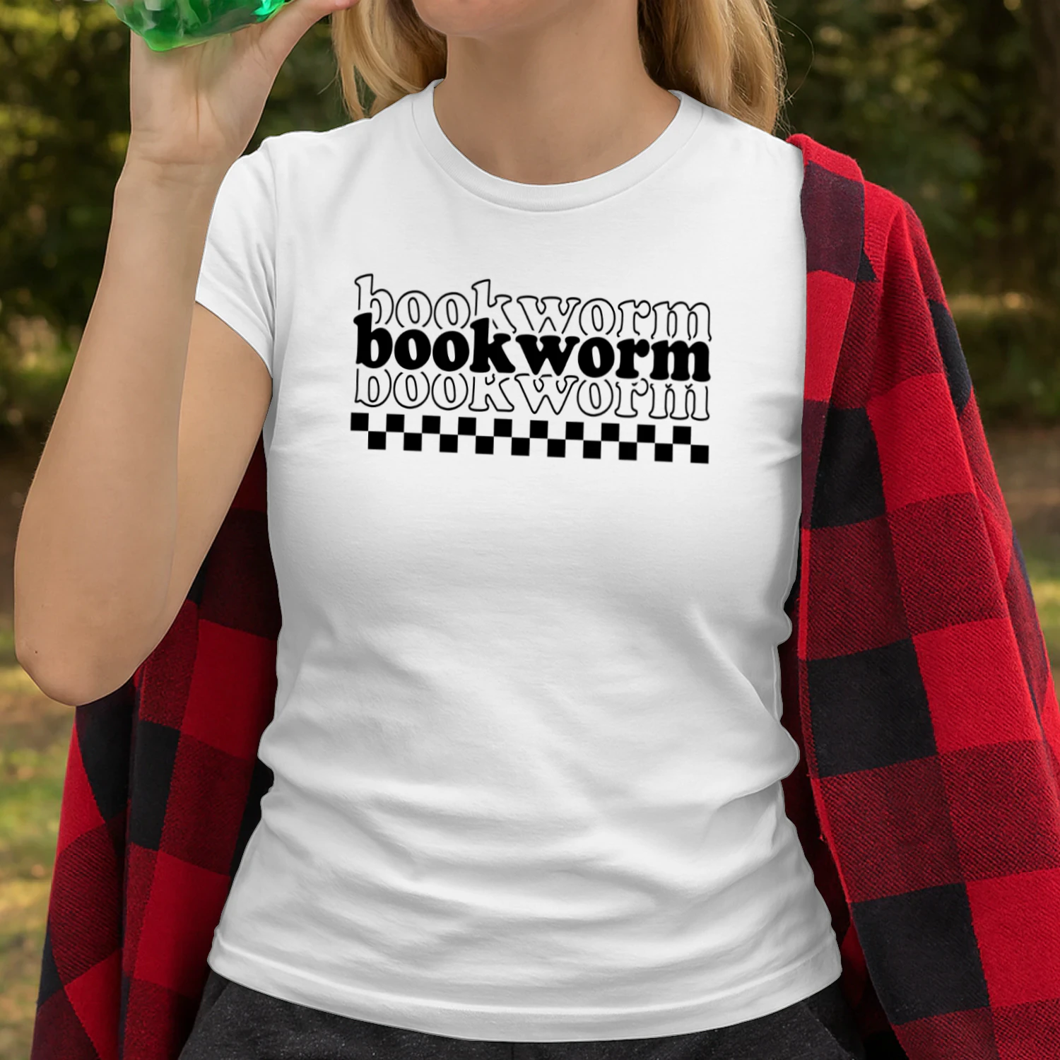 Bookworm Retro Checkered