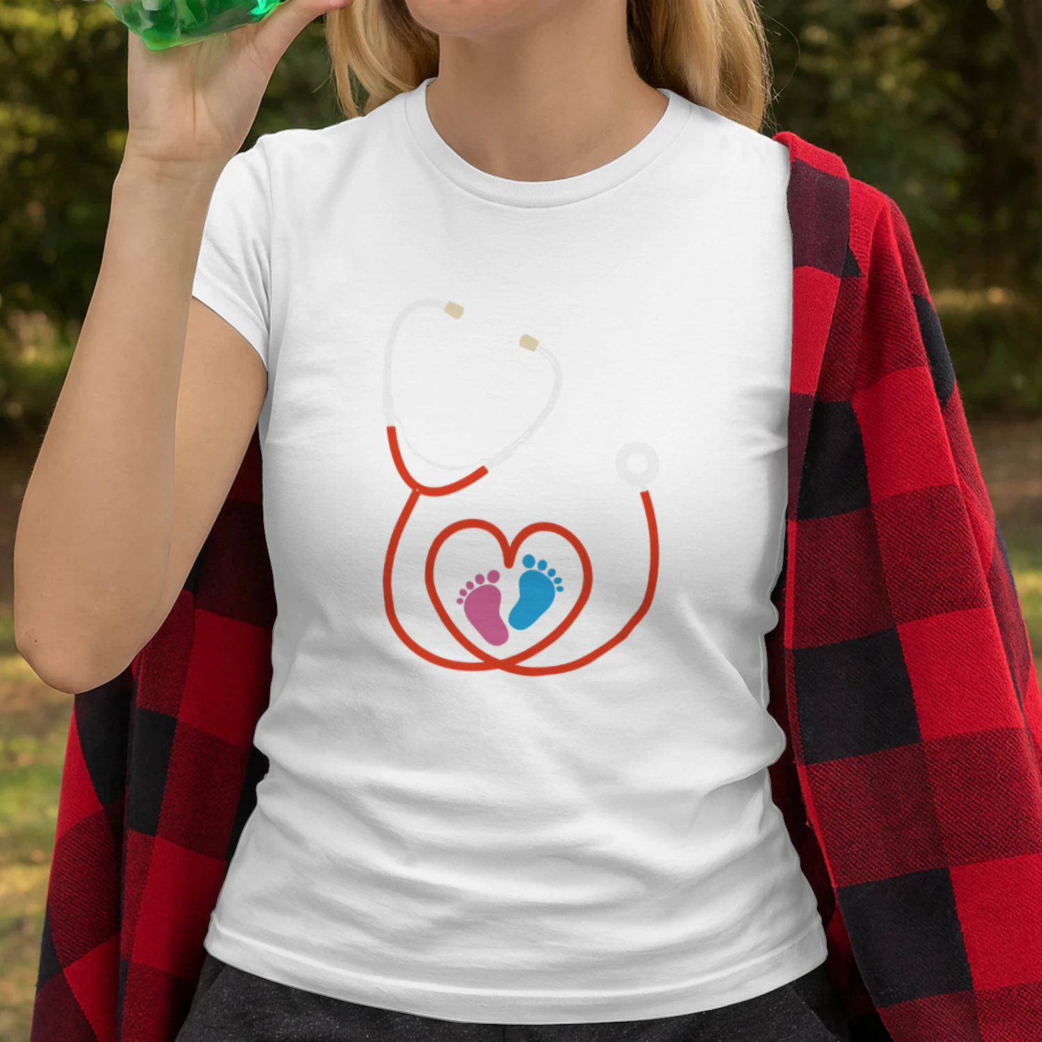 Stethoscope Heart Baby Feet