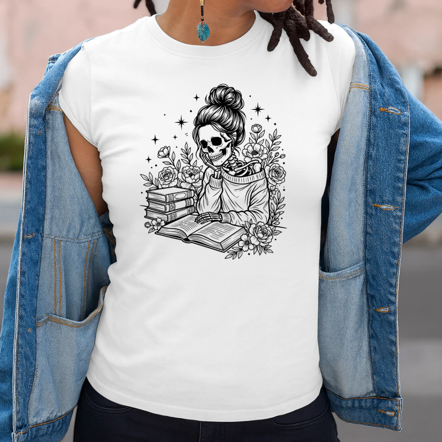 Skeleton Floral Reading
