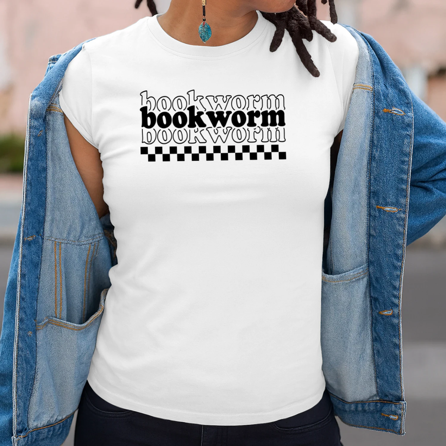 Bookworm Retro Checkered