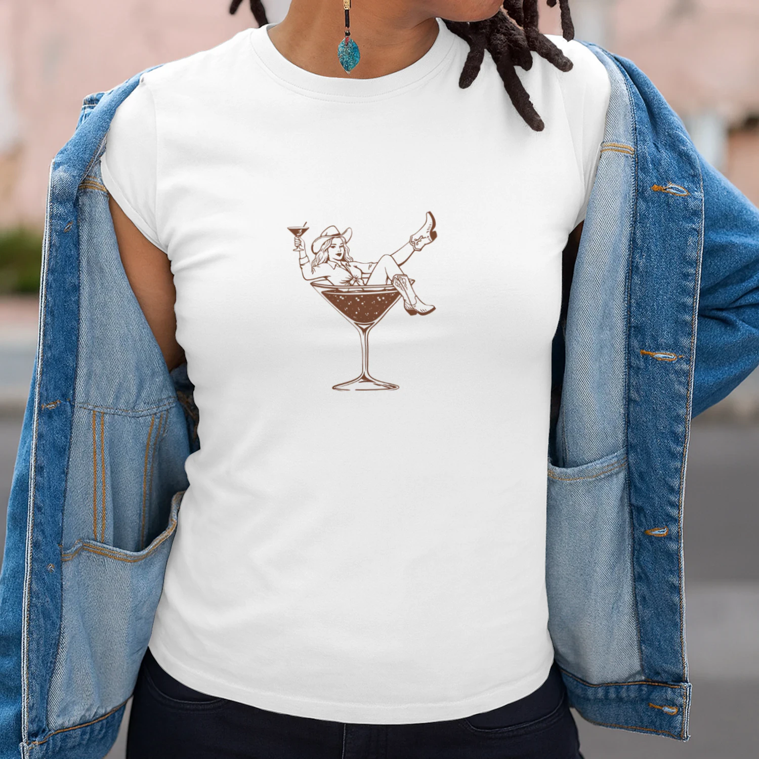 Cowgirl Martini Glass