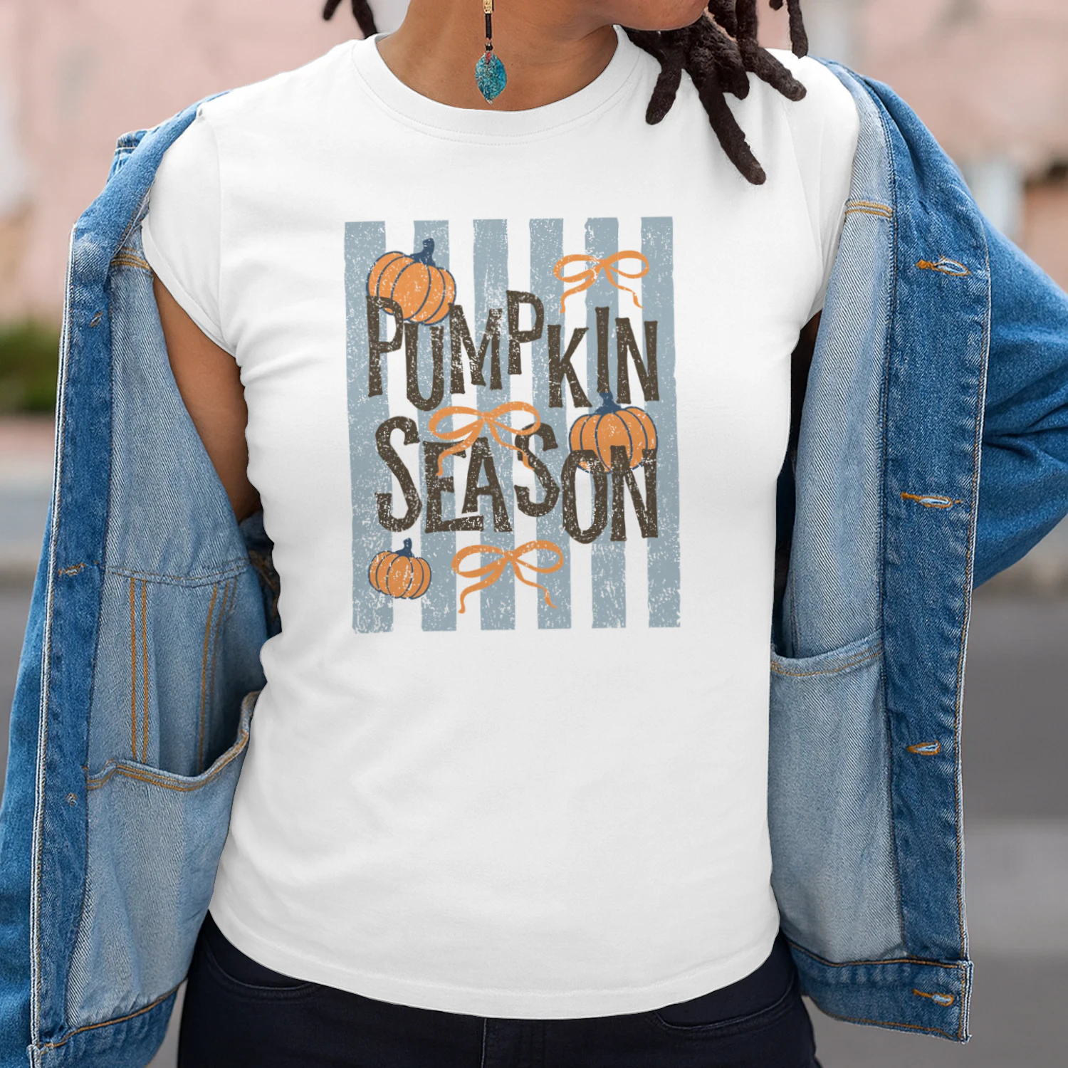 Pumpkin Season Fall Striped