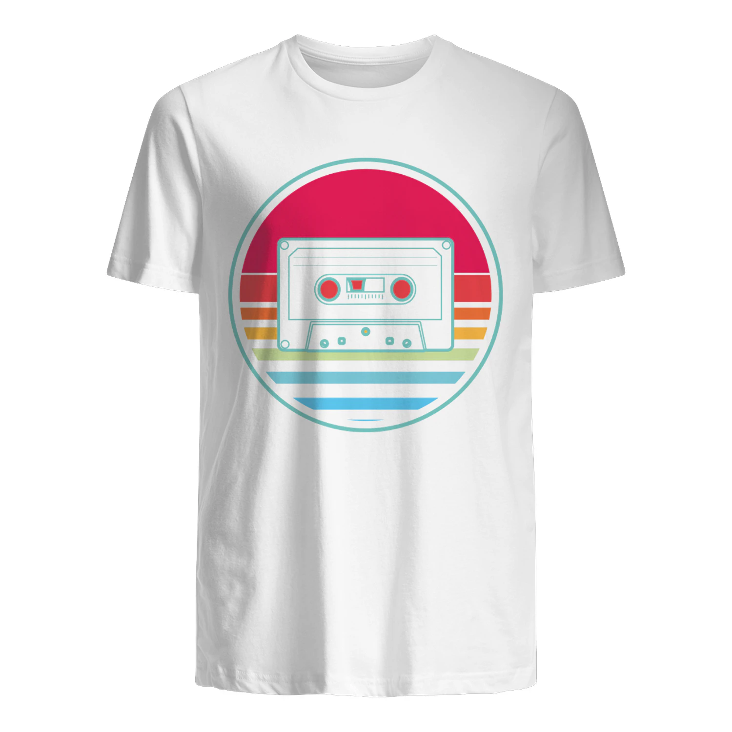Retro Cassette Synthwave Sunset