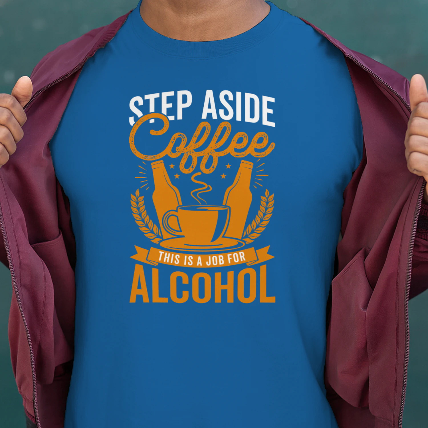 Step Coffee Typography Vector