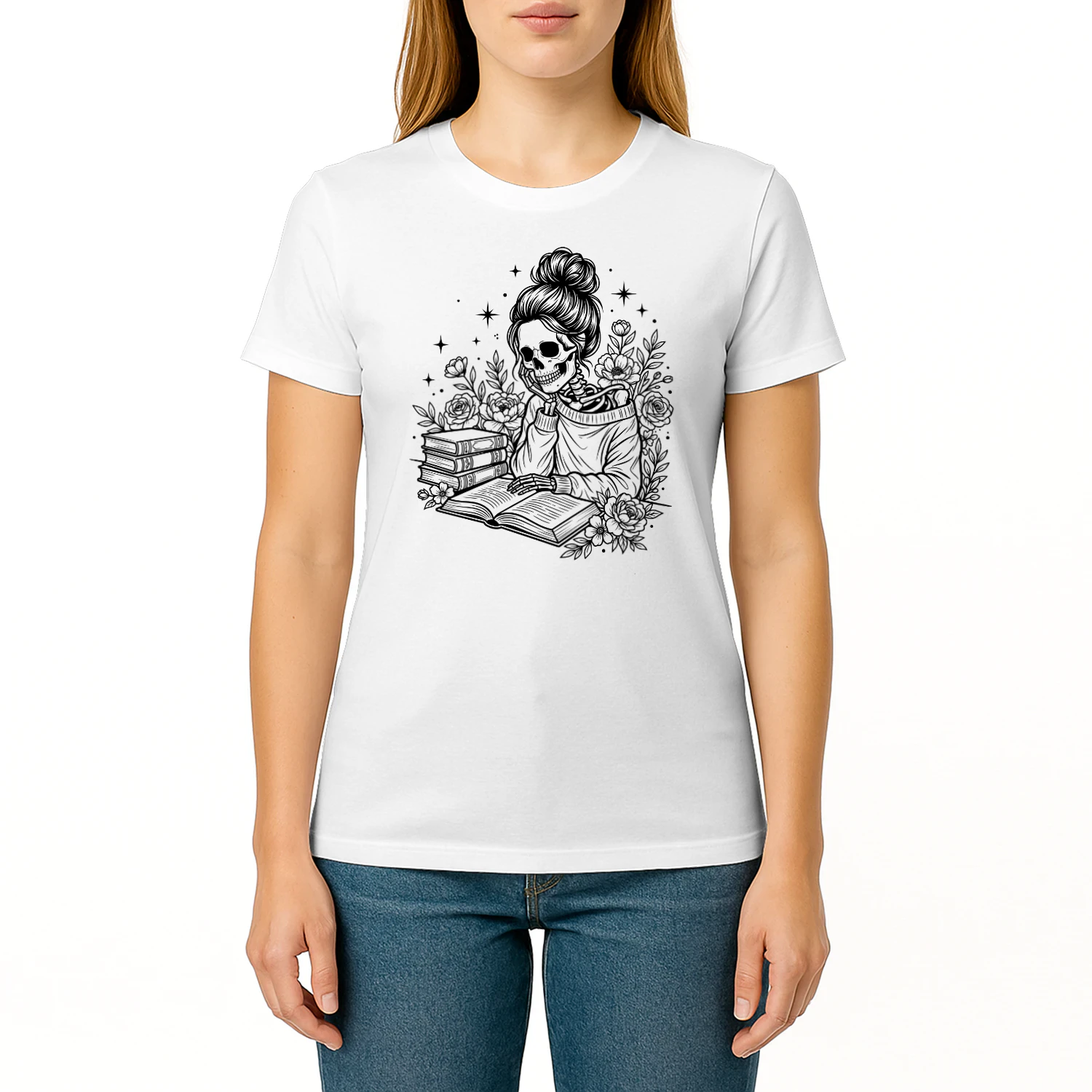Skeleton Floral Reading