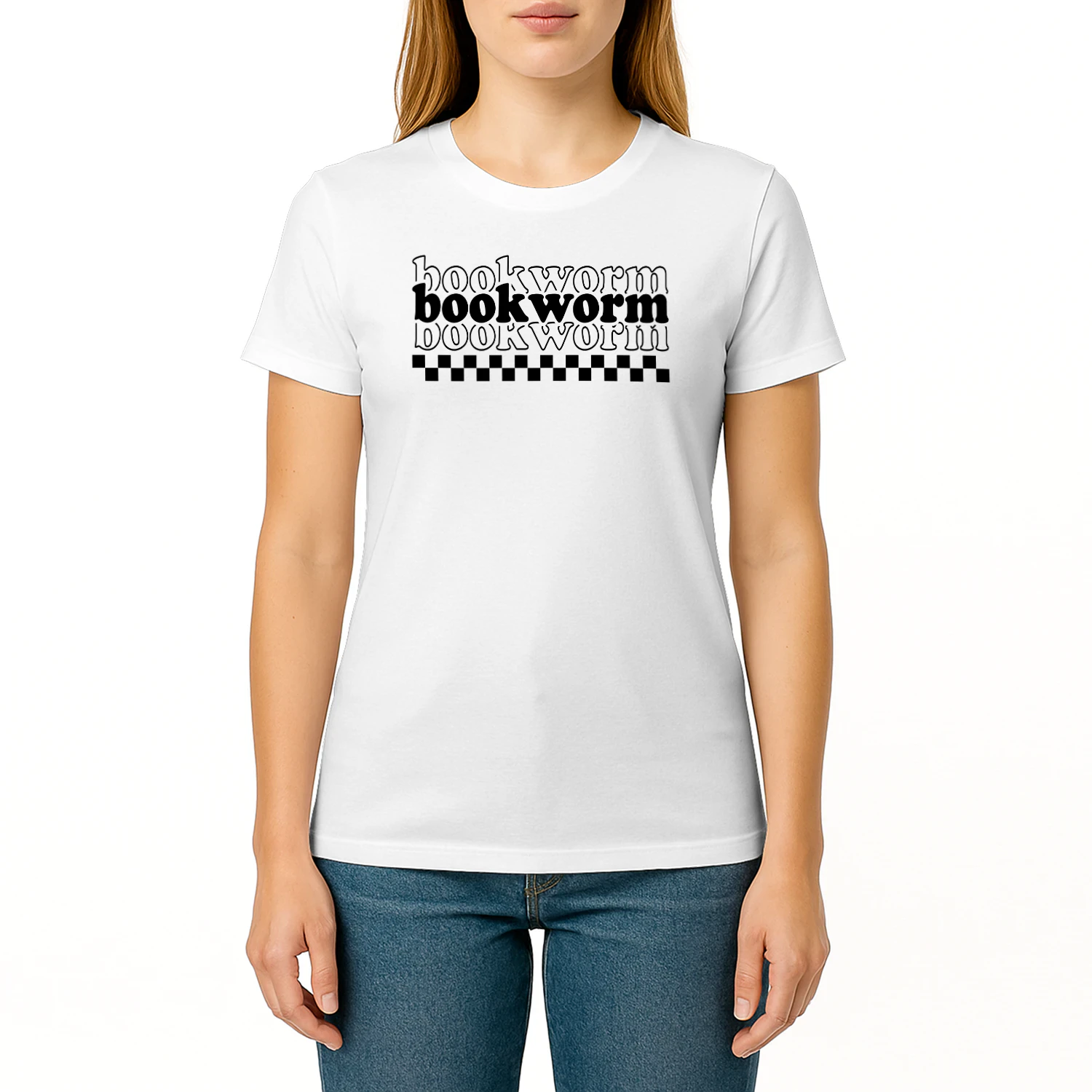 Bookworm Retro Checkered