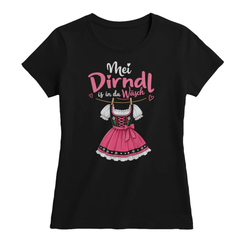 MEI Dirndl is in da Wäsch Damen Trachten Dirndl T-Shirt