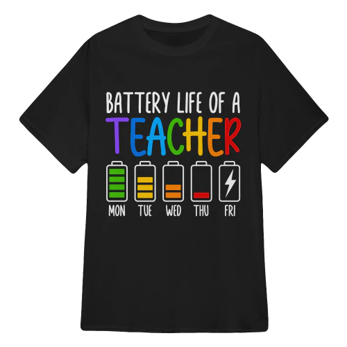 Battery Life Of A Teacher Funny
