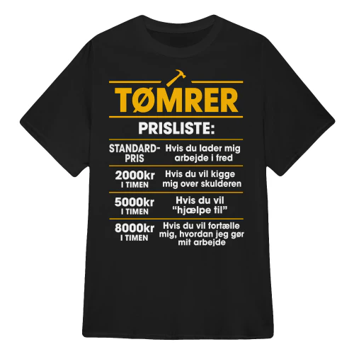 TØMRER (PRISLISTE)