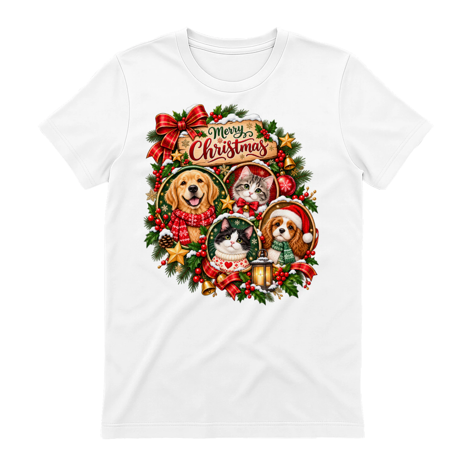 Christmas Family & Pets Classic Unisex T-shirt