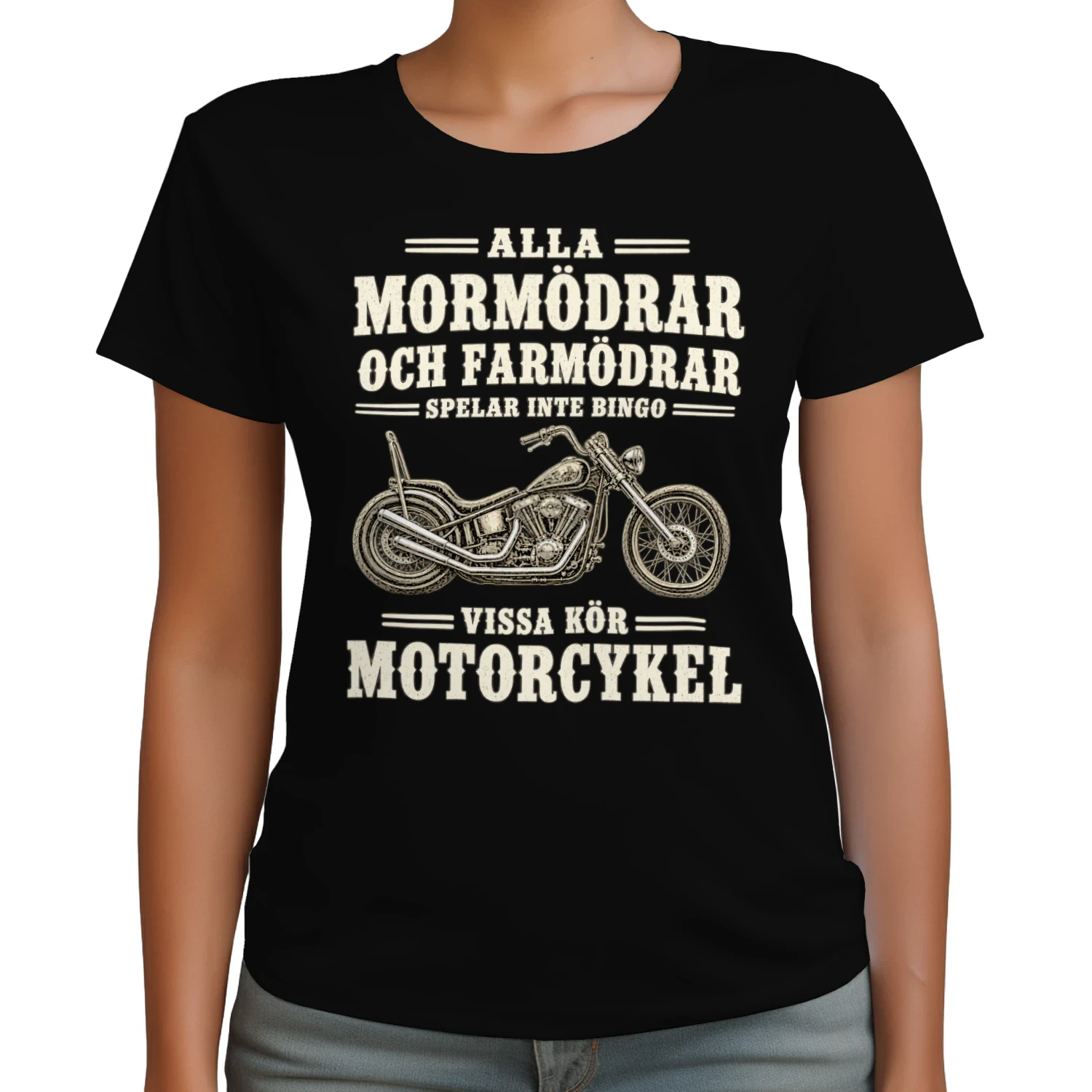 🏍️ Alla Mormödrar och Farmödrar Spelar Inte Bingo – Motorcykeltröja