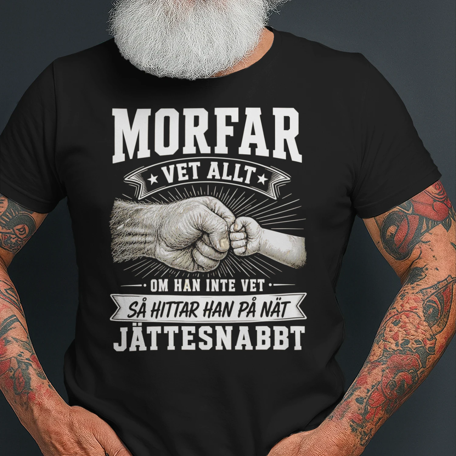 Morfar Vet Allt – Rolig Present till Morfar 👴- SWEDE