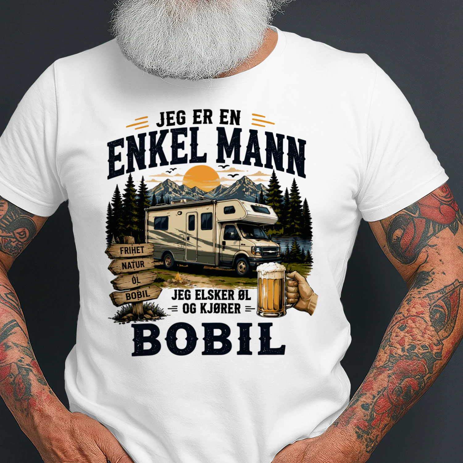 Jeg Er En Enkel Mann Jeg Elsker Øl Og Kjører Bobil