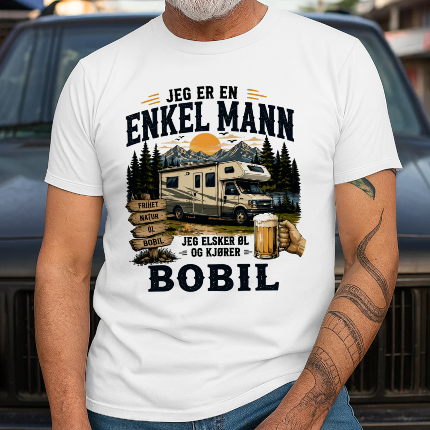 Jeg Er En Enkel Mann Jeg Elsker Øl Og Kjører Bobil