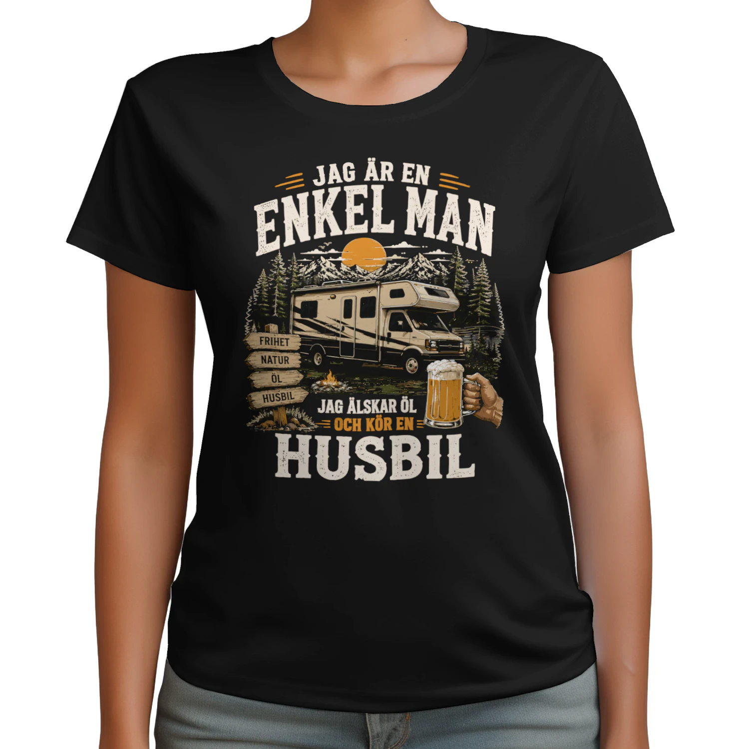 Jag Är En Enkel Man Jag Älskar Öl Och Kör En Husbil