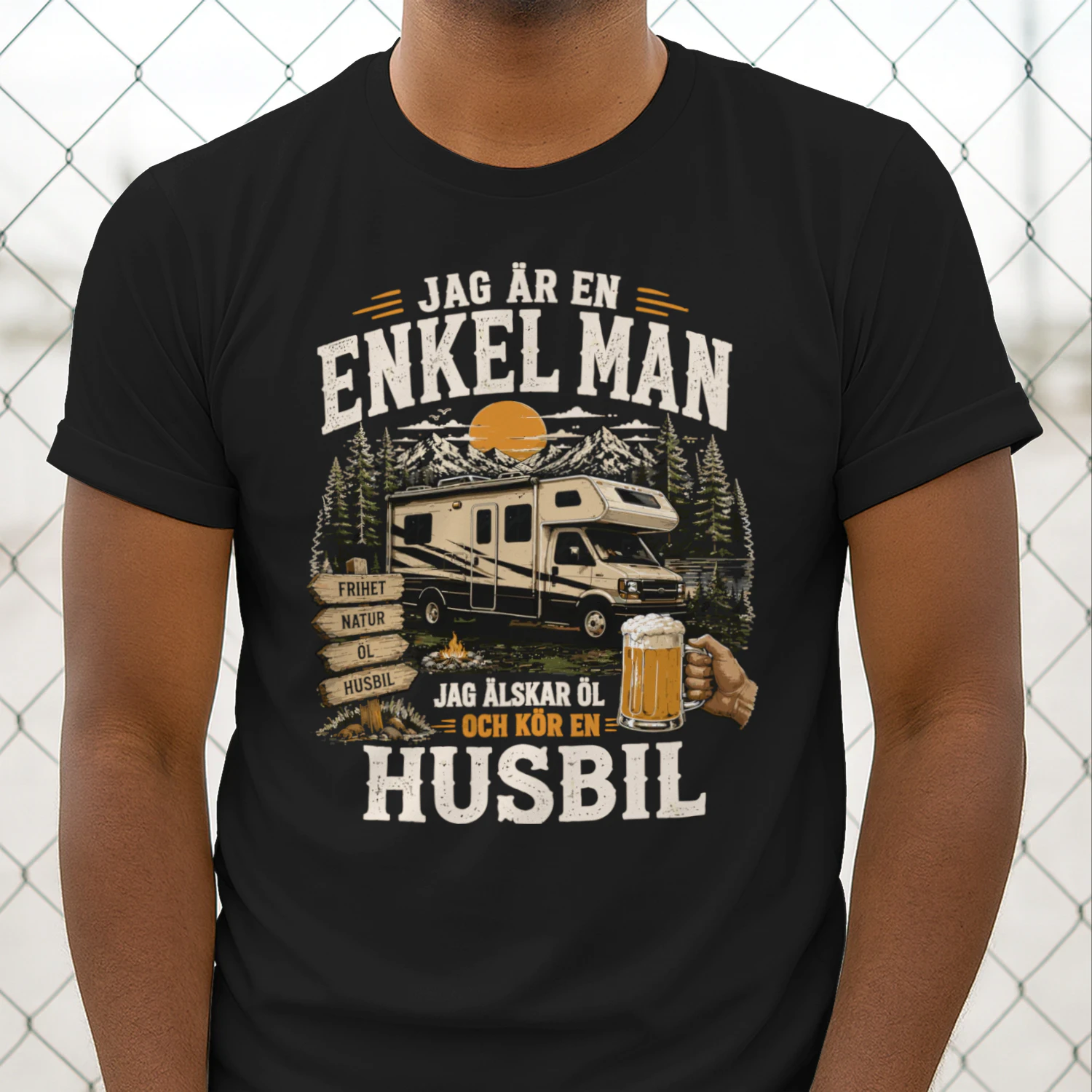 Jag Är En Enkel Man Jag Älskar Öl Och Kör En Husbil