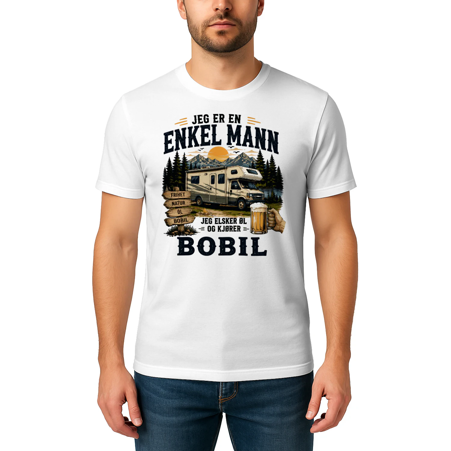 Jeg Er En Enkel Mann Jeg Elsker Øl Og Kjører Bobil