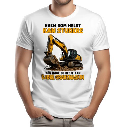 Hvem som helst kan studere, men bare de beste kan kjøre gravemaskin
