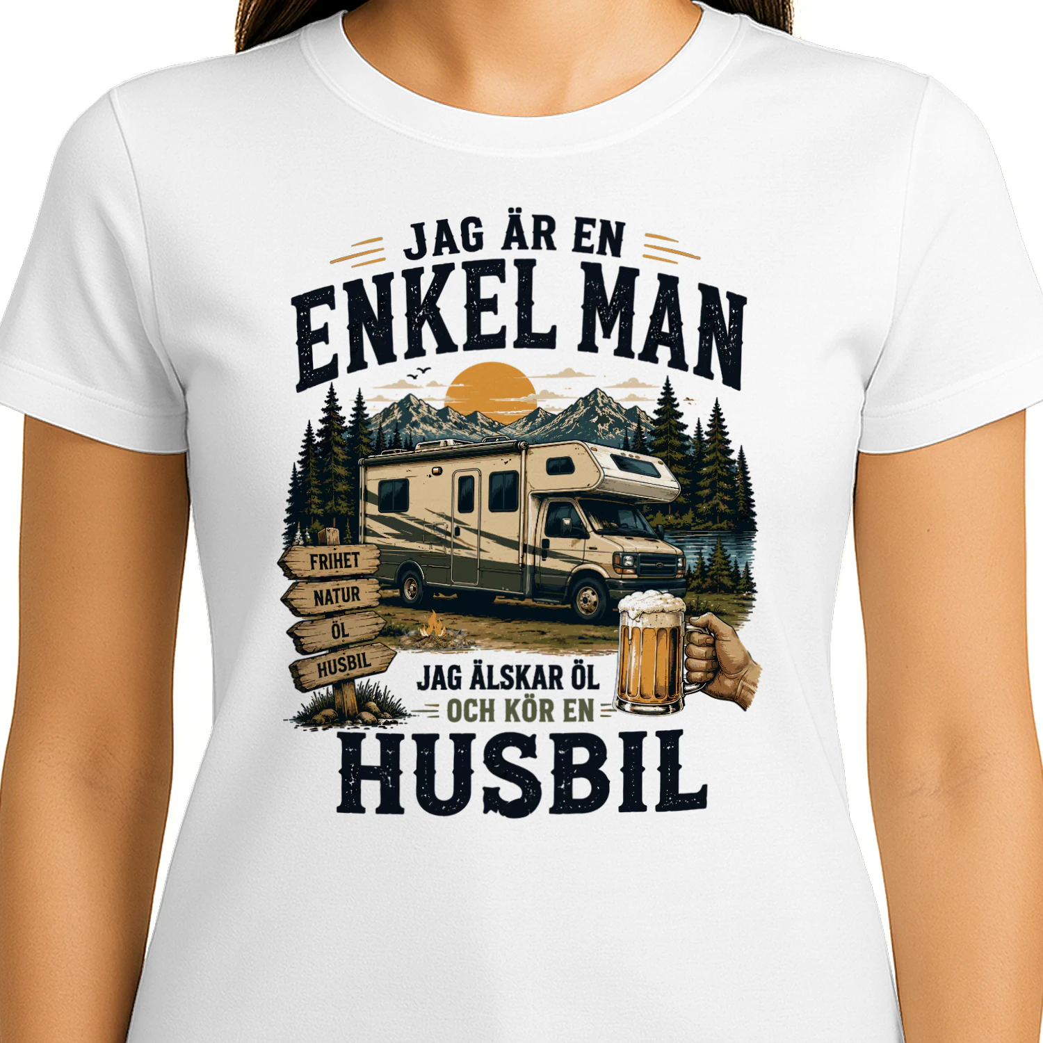 Jag Är En Enkel Man Jag Älskar Öl Och Kör En Husbil