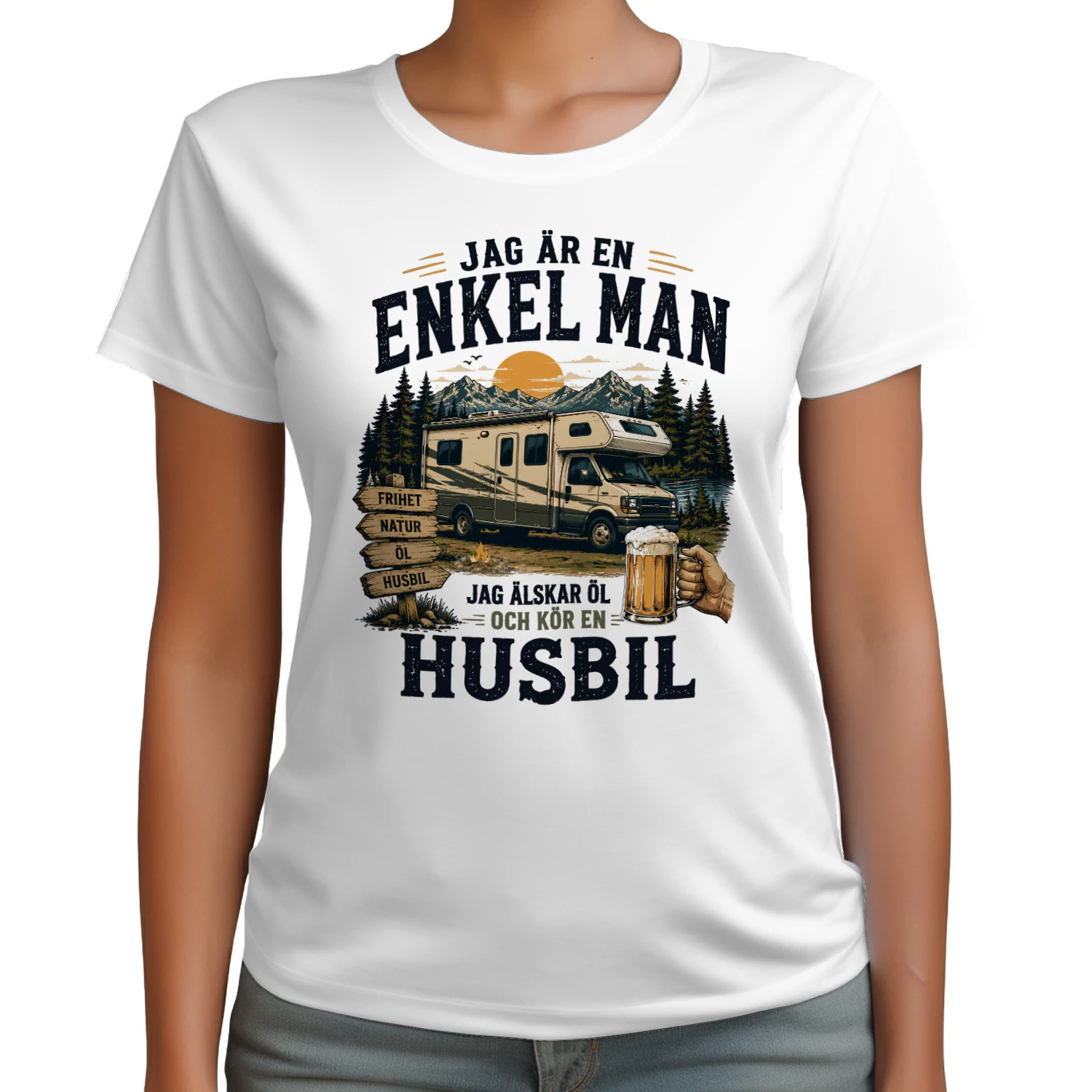 Jag Är En Enkel Man Jag Älskar Öl Och Kör En Husbil
