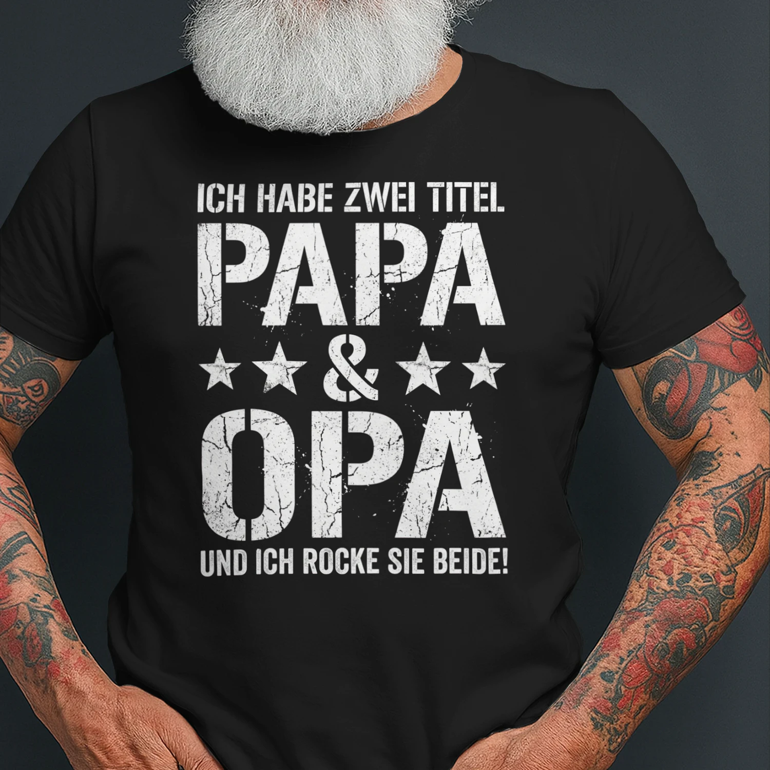 Ich Habe Zwei Titel Papa und Opa und Ich Rocke Sie Beide T-Shirt — Lustiges Geschenk für Väter und Großväter — Vatertag Shirt
