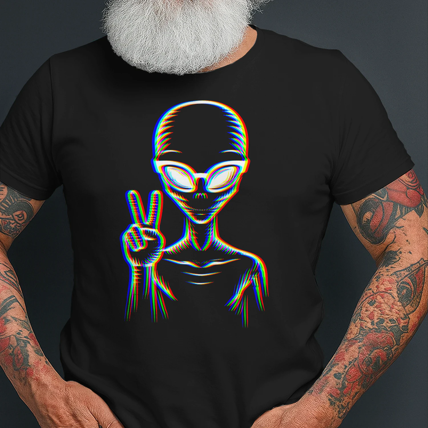 Glitch Cat DJ T-Shirt — Cool Cat with Sunglasses Headphones Graphic Tee — Funny Cat Lover Music Gift