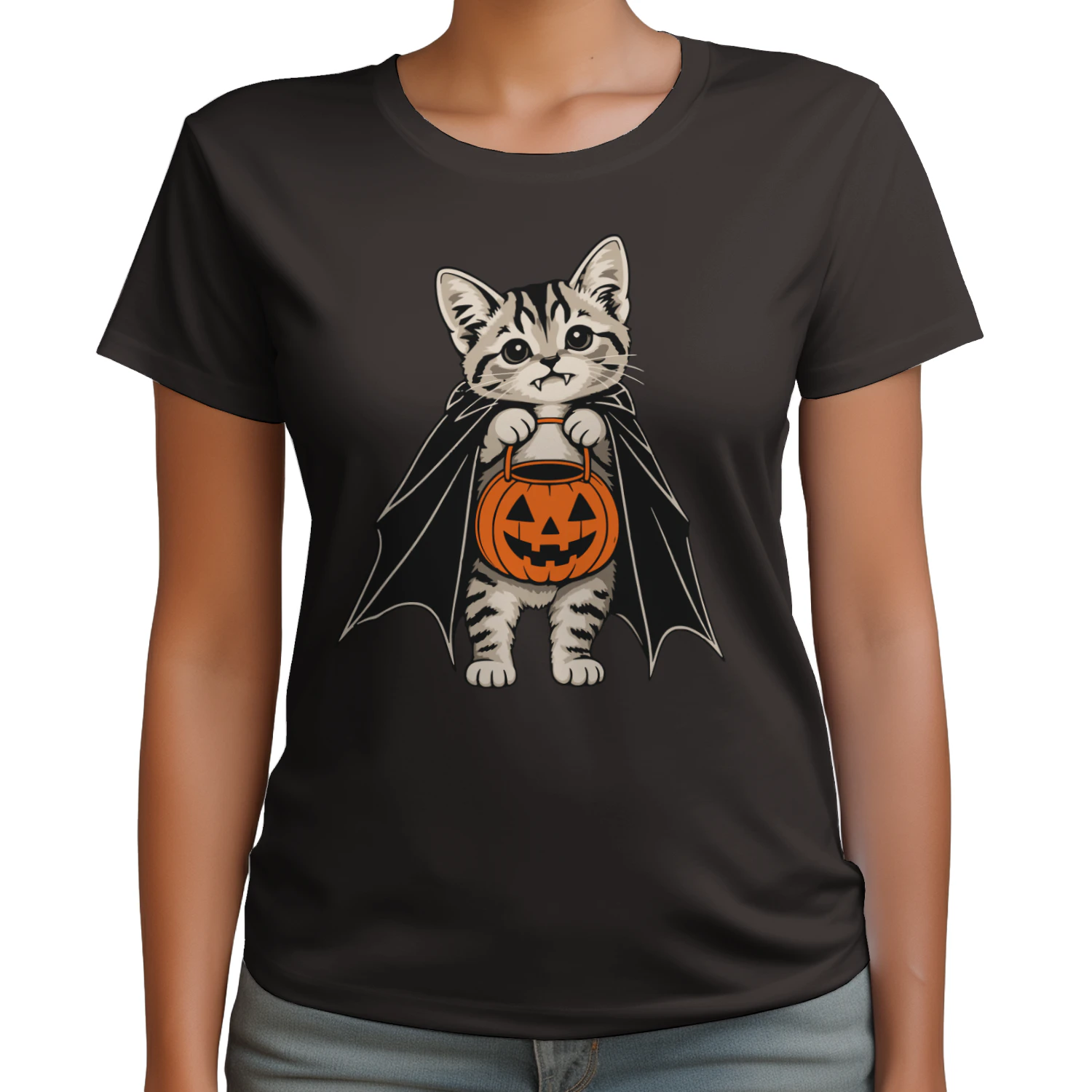 Halloween cat t-shirt