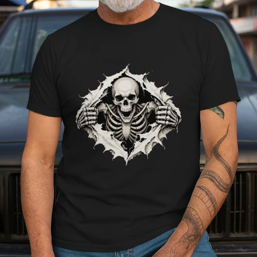 skeleton front back