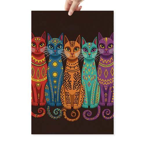 Colorful Whimsical Cats