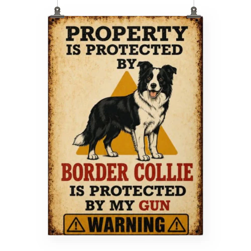 Properly Is Protected By Wall Art Border Collie