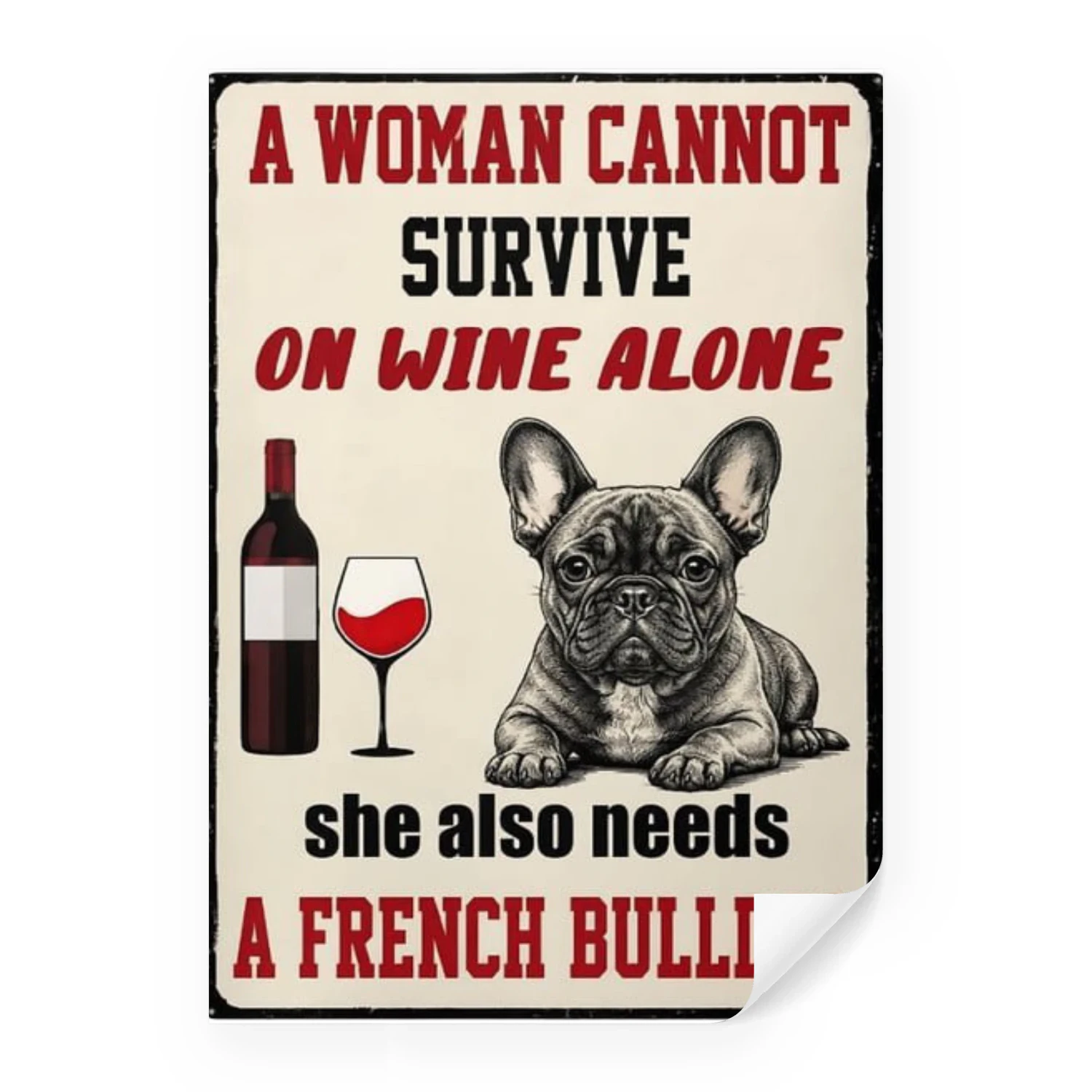 French Bulldog Portrait Poster And Canvas Wall Art