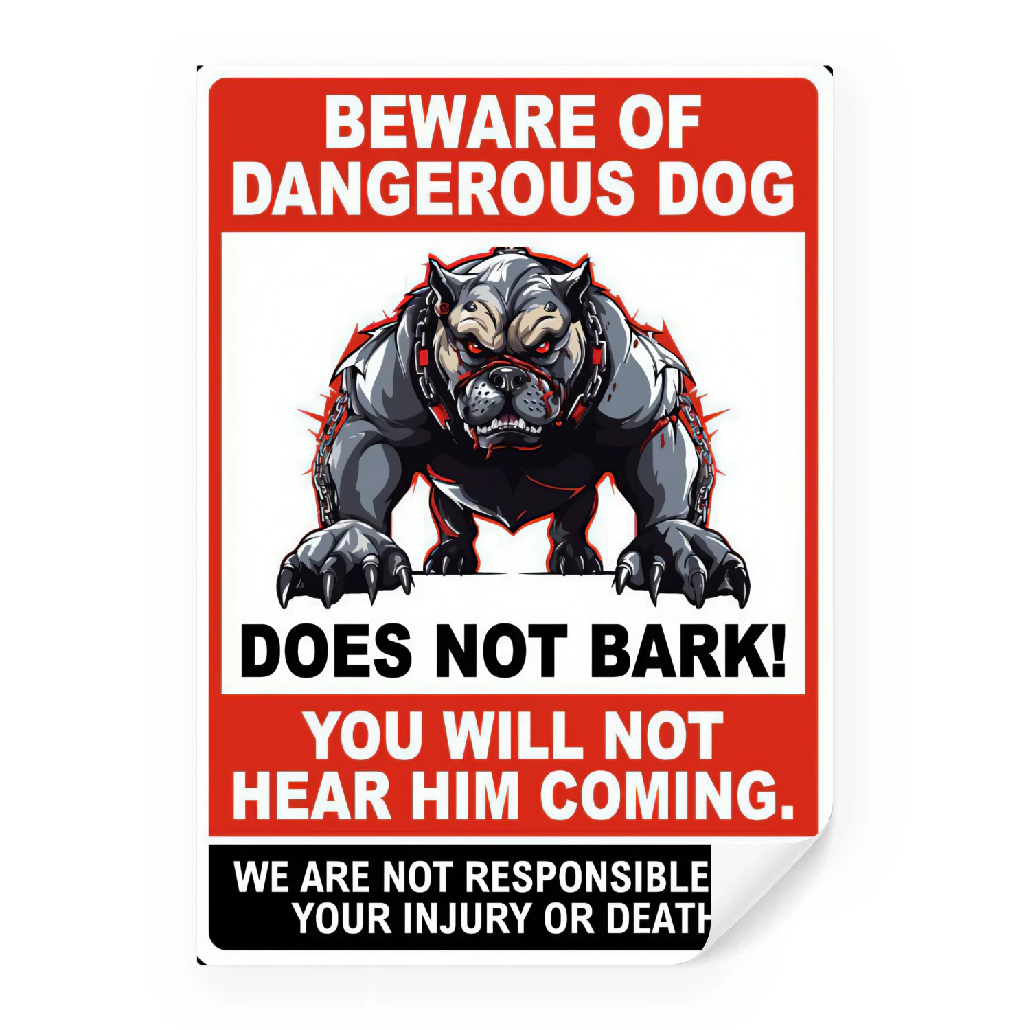 Beware Of Dangerous Wall Art, Pitbull