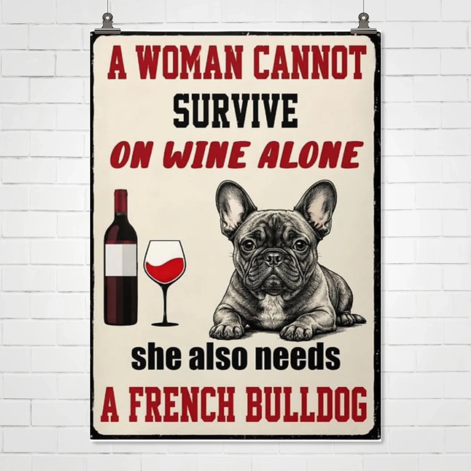 French Bulldog Portrait Poster And Canvas Wall Art