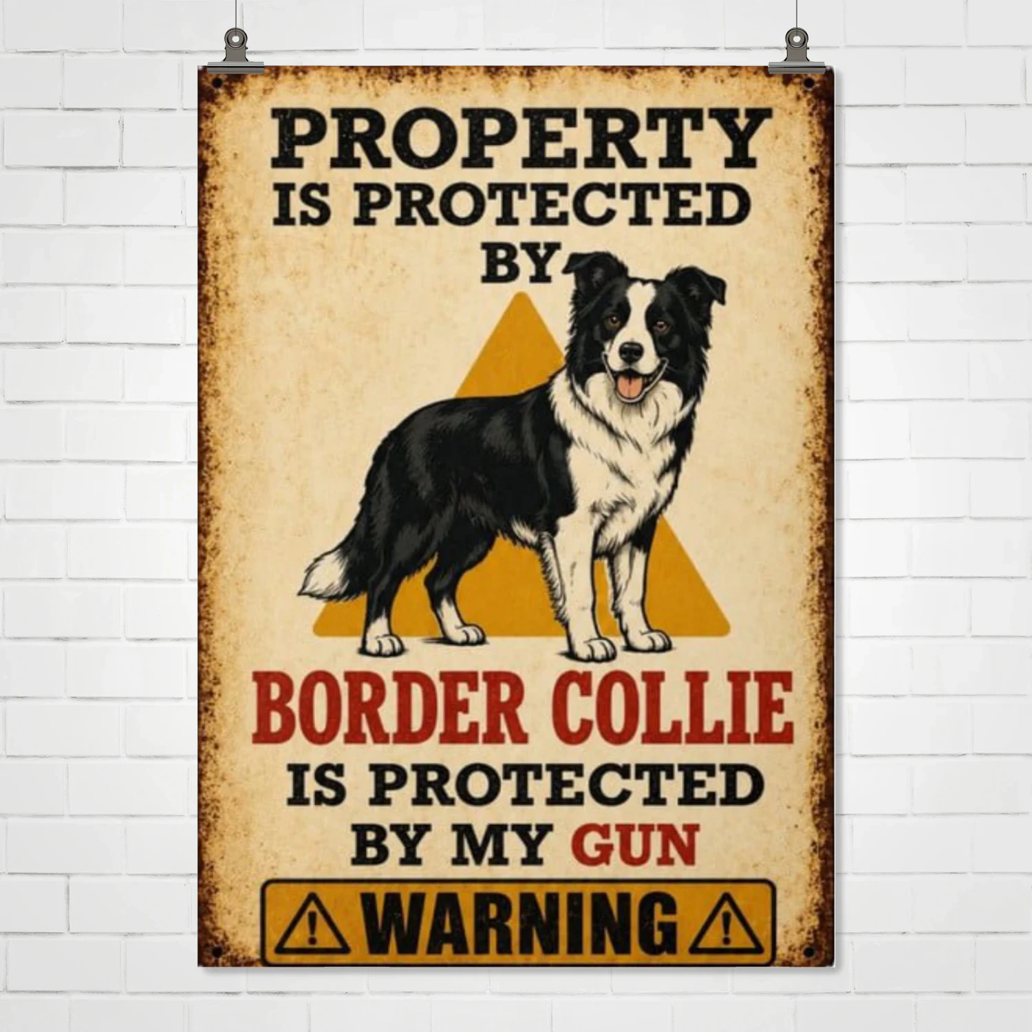 Properly Is Protected By Wall Art Border Collie