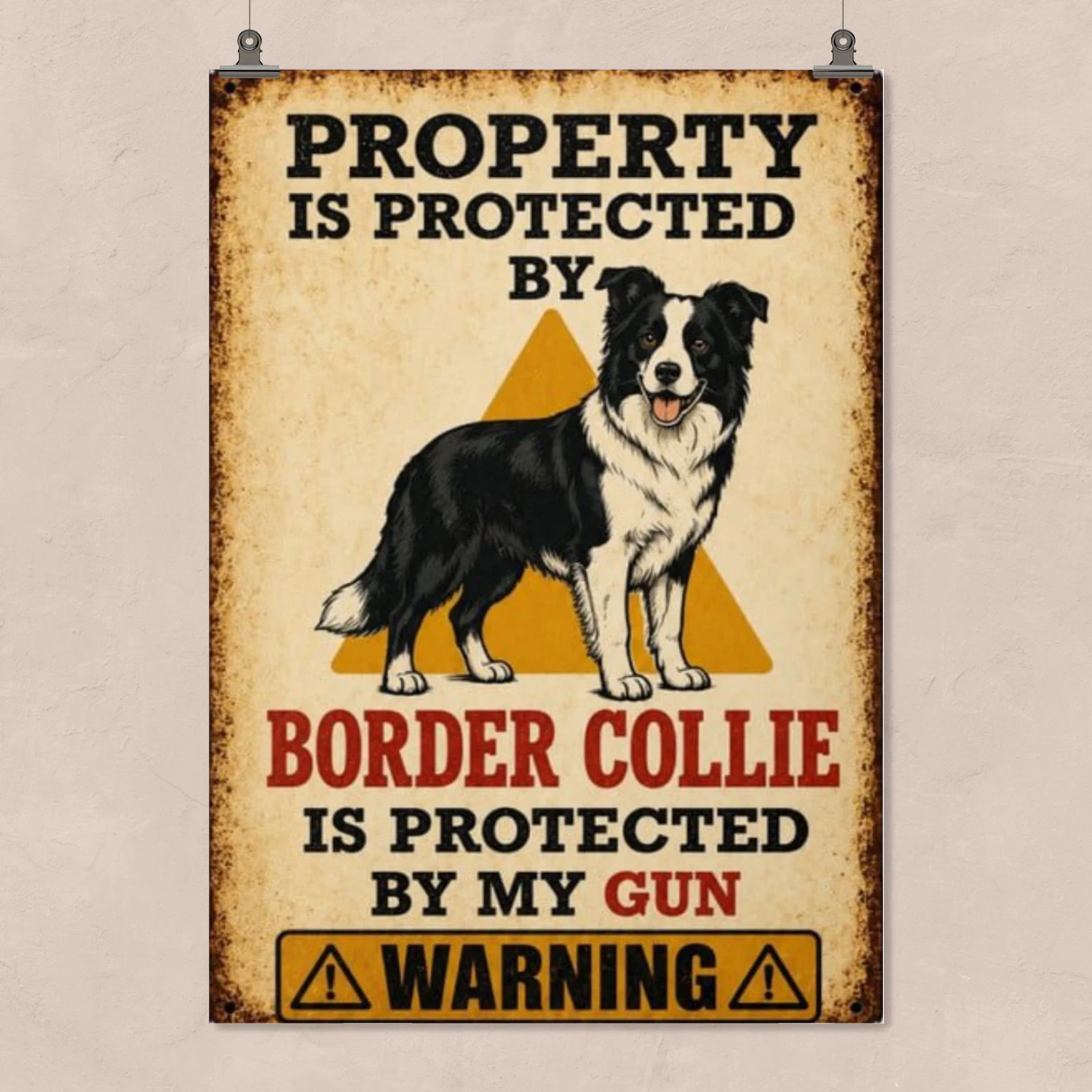Properly Is Protected By Wall Art Border Collie